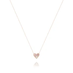 Mother of Pearl Heart Necklace