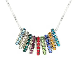 Mother's Multiple Birthstone Ring Necklace