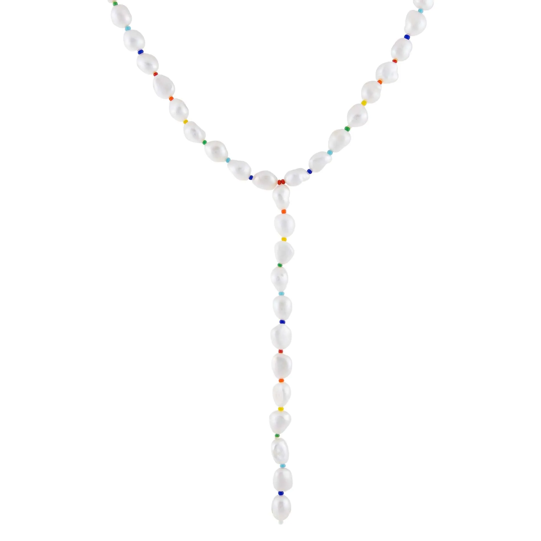 Multi Color Pearl Lariat