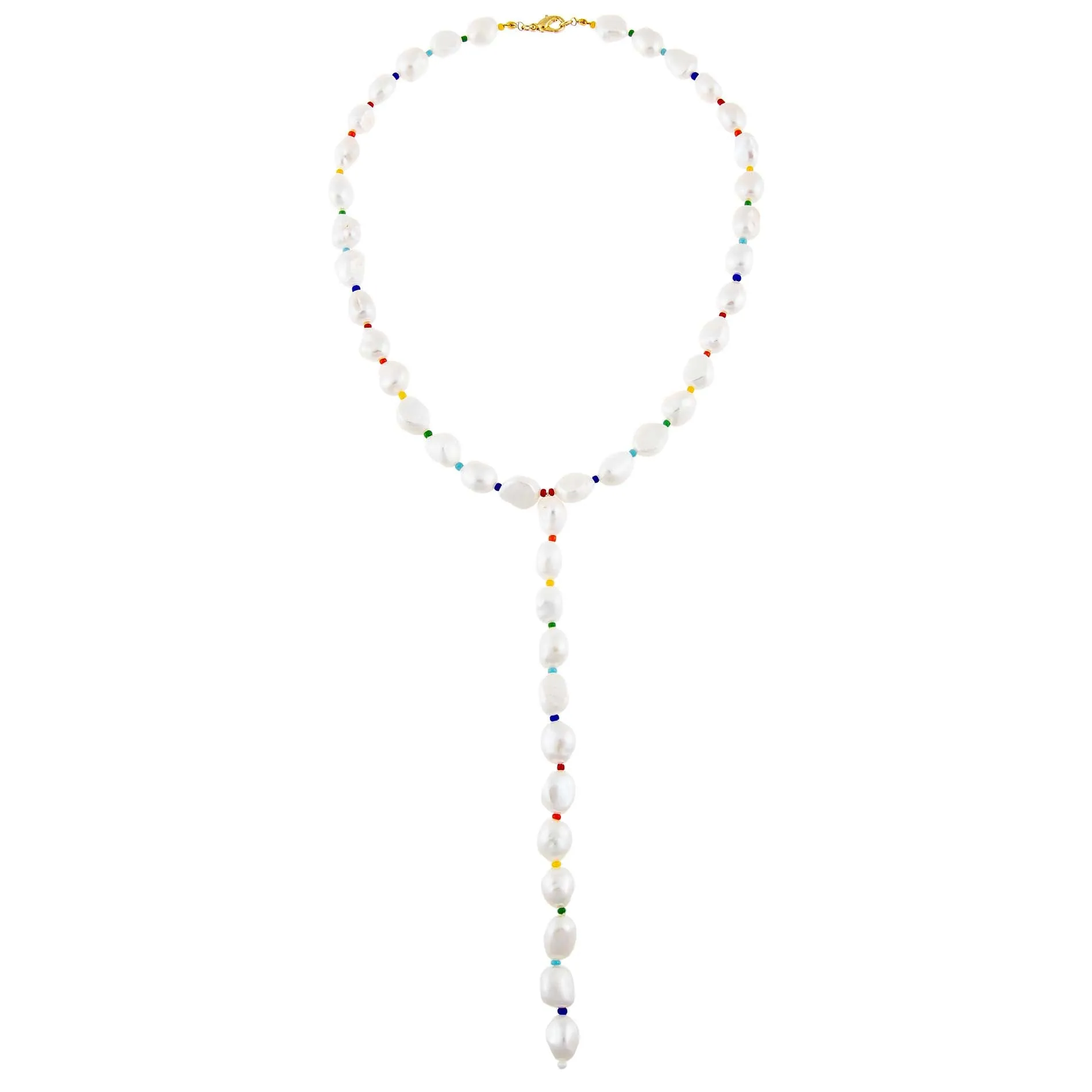 Multi Color Pearl Lariat