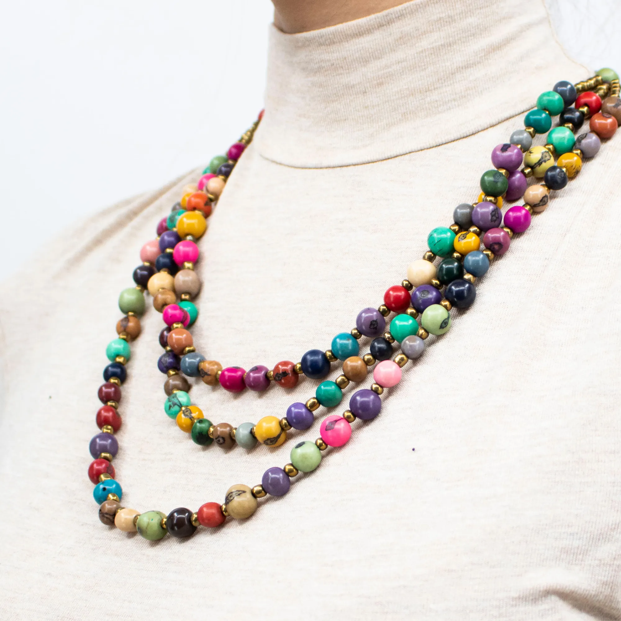 Multi-Colored Acai Beads Necklace