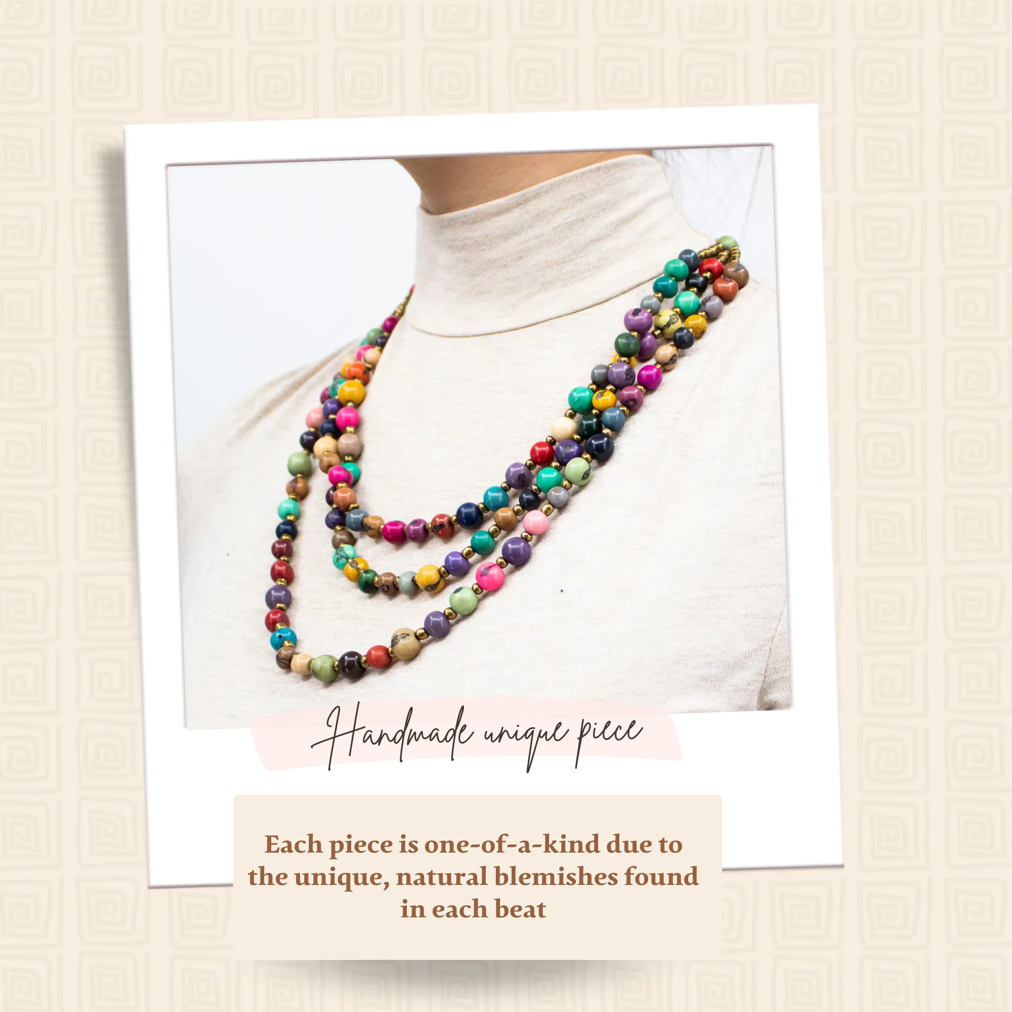 Multi-Colored Acai Beads Necklace