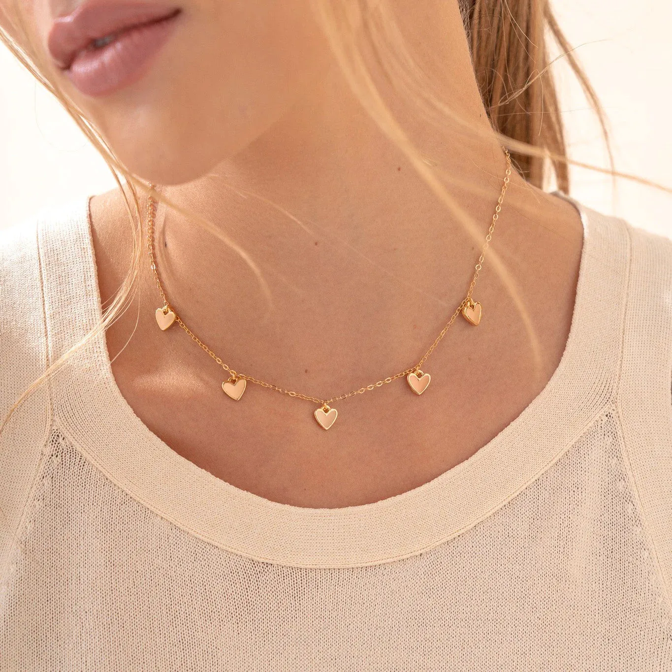 Multi-Heart Chain   Earrings