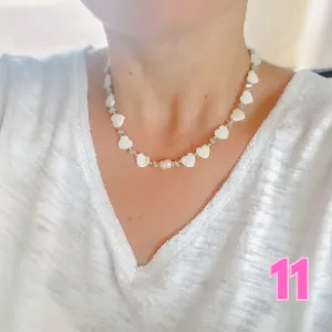 Multi Heart Stone Necklaces