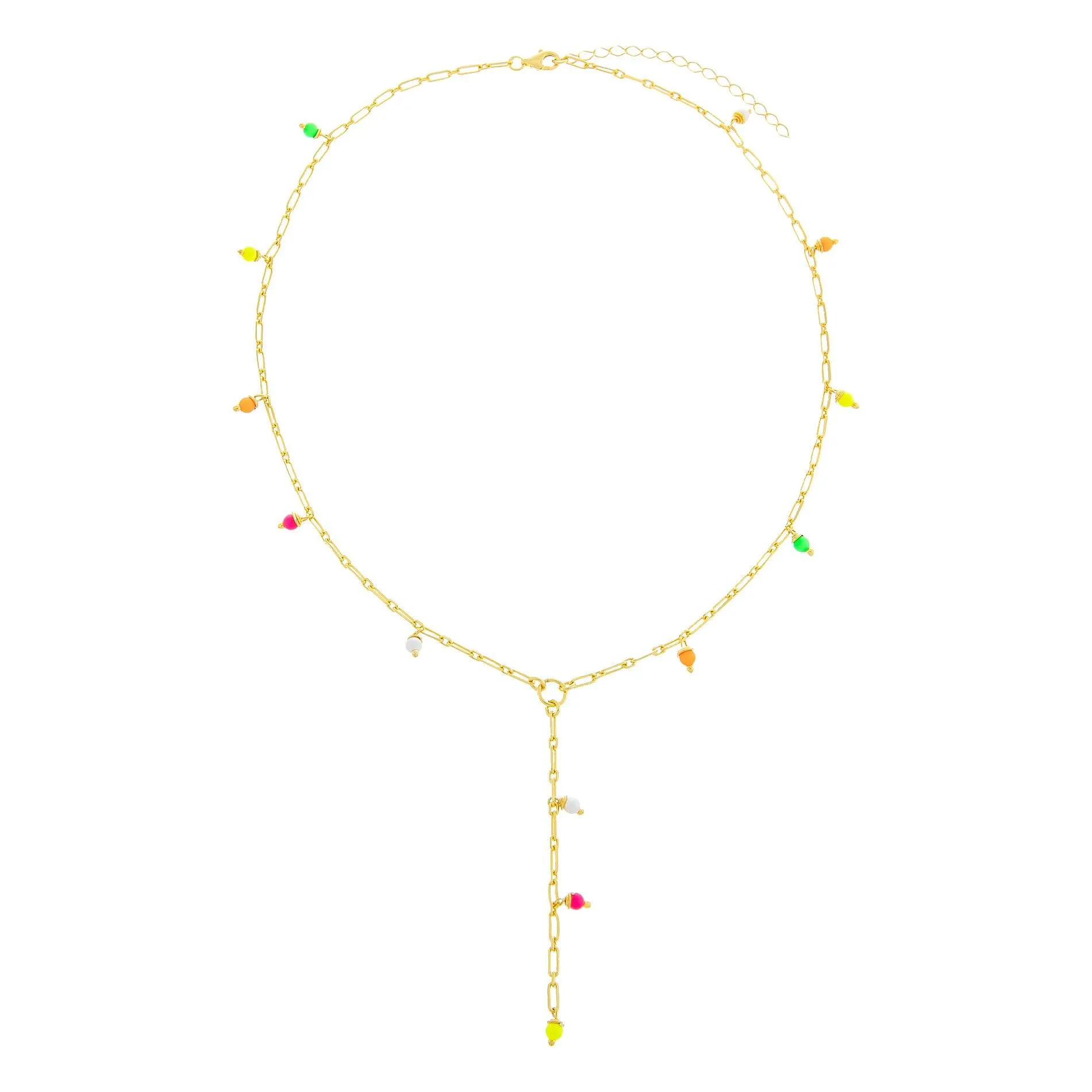 Multi Neon Link Lariat