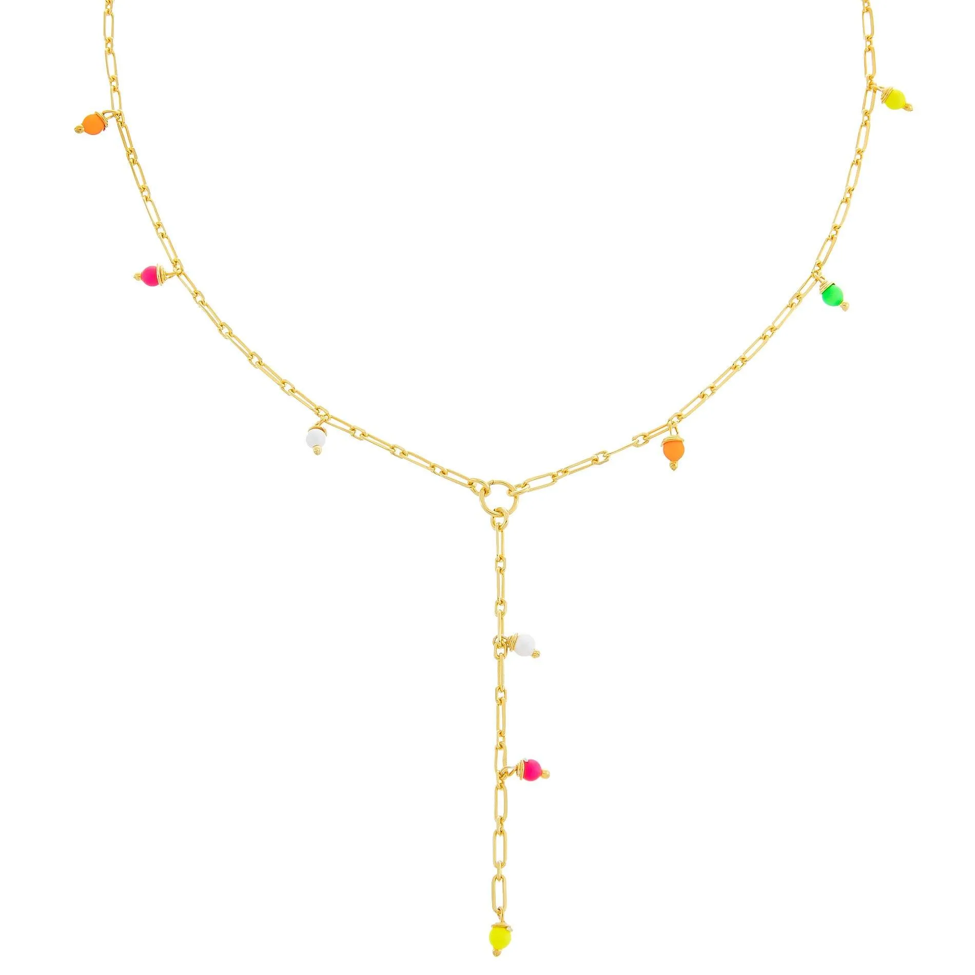Multi Neon Link Lariat