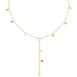 Multi Neon Link Lariat