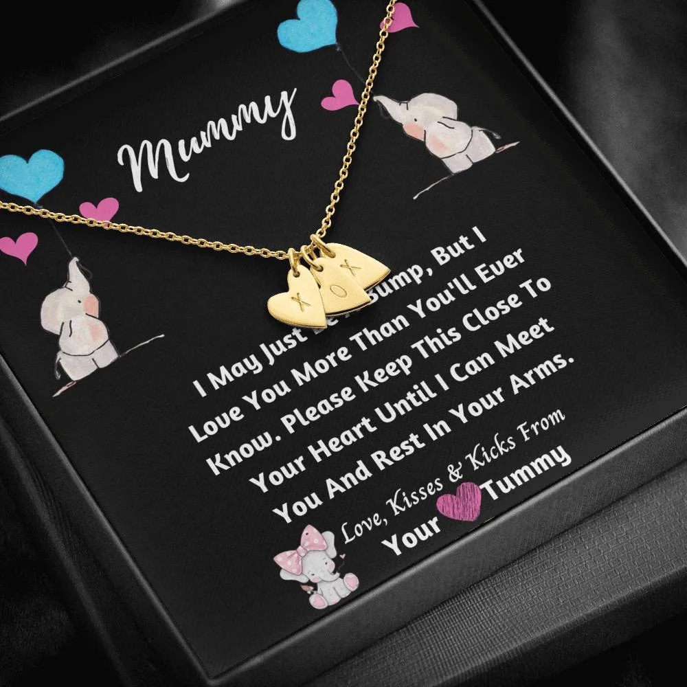 Mummy Hearts Necklace- I Love You From Your Tummy
