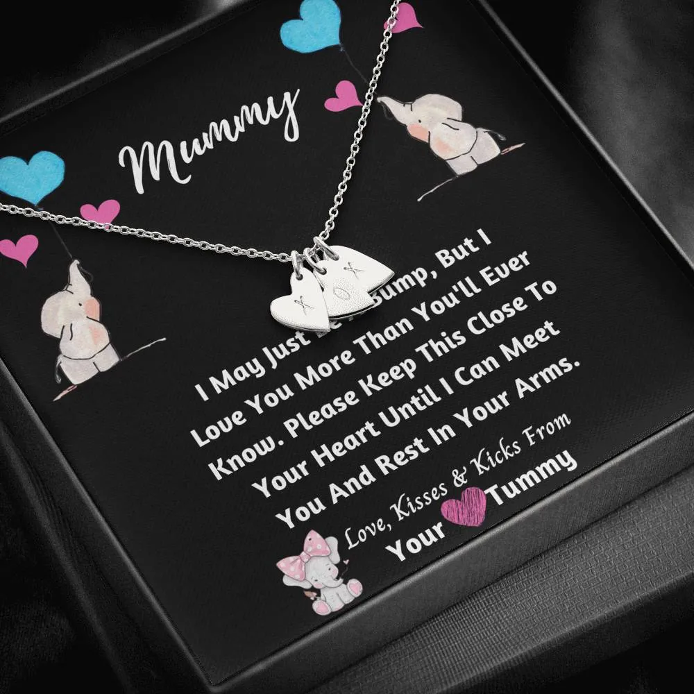 Mummy Hearts Necklace- I Love You From Your Tummy