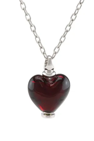 Murano Glass Heart Urn - January
