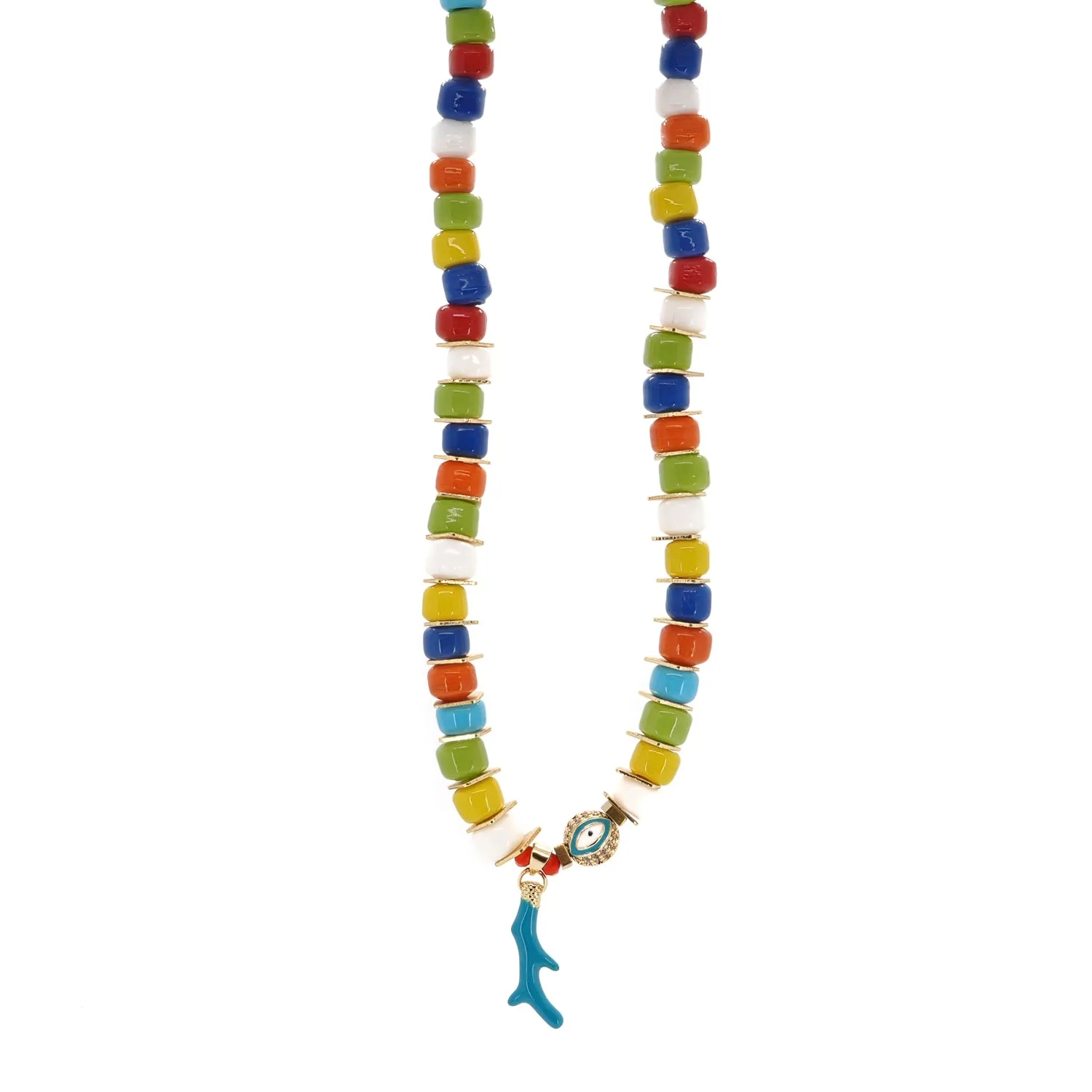 Mystic Energy Multicolor Evil Eye Choker Necklace