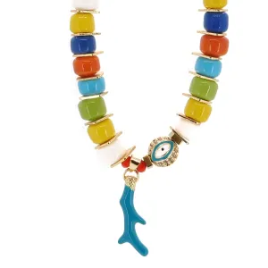 Mystic Energy Multicolor Evil Eye Choker Necklace