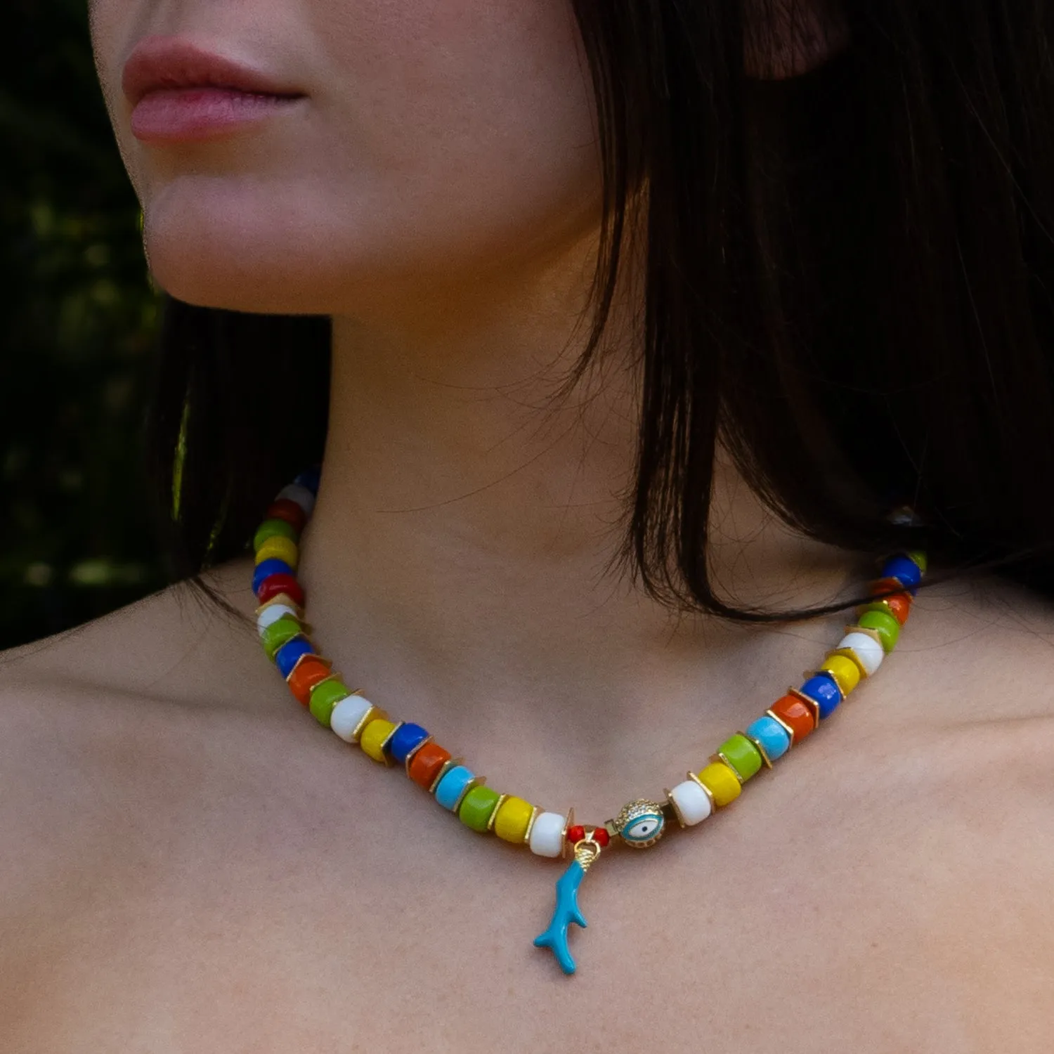 Mystic Energy Multicolor Evil Eye Choker Necklace