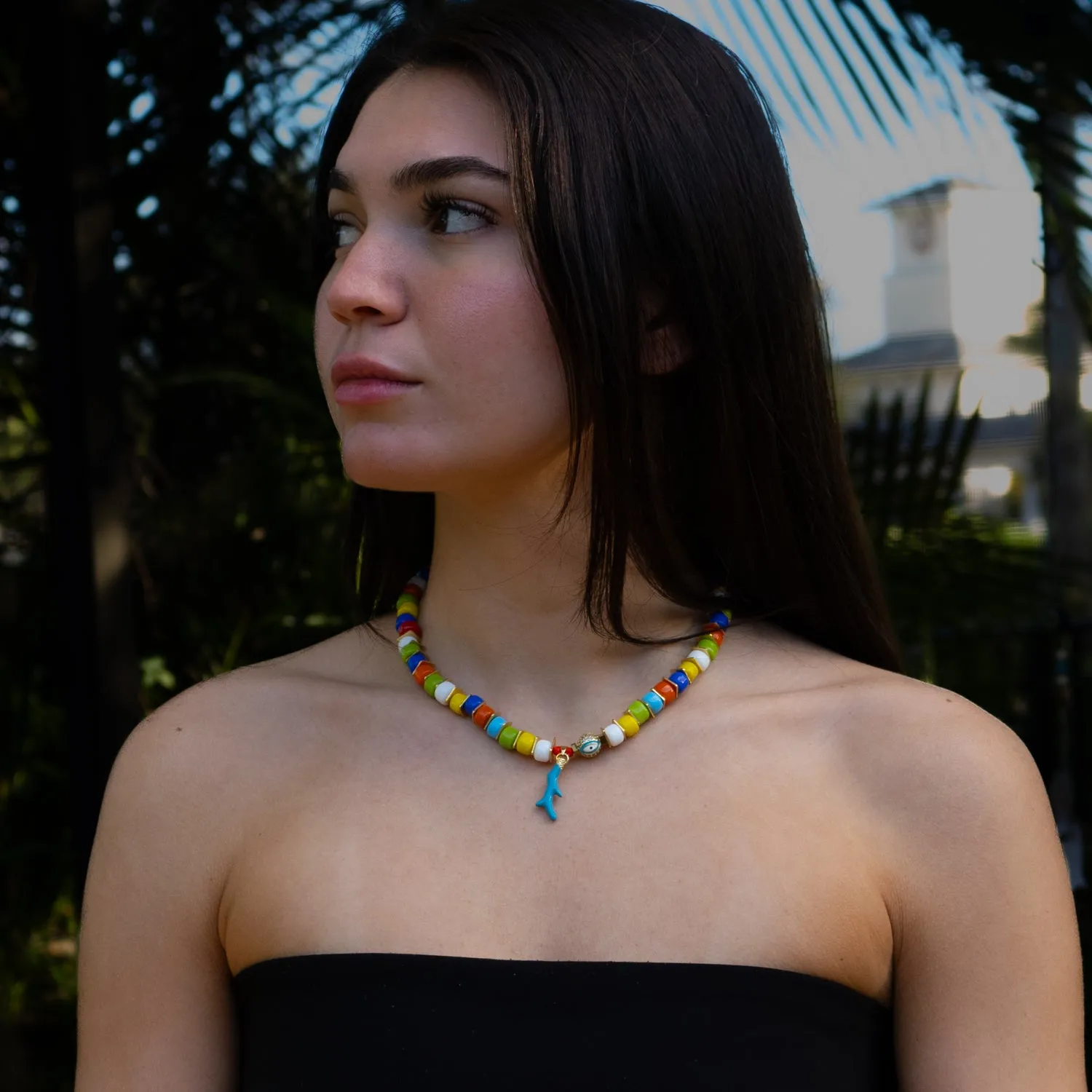 Mystic Energy Multicolor Evil Eye Choker Necklace