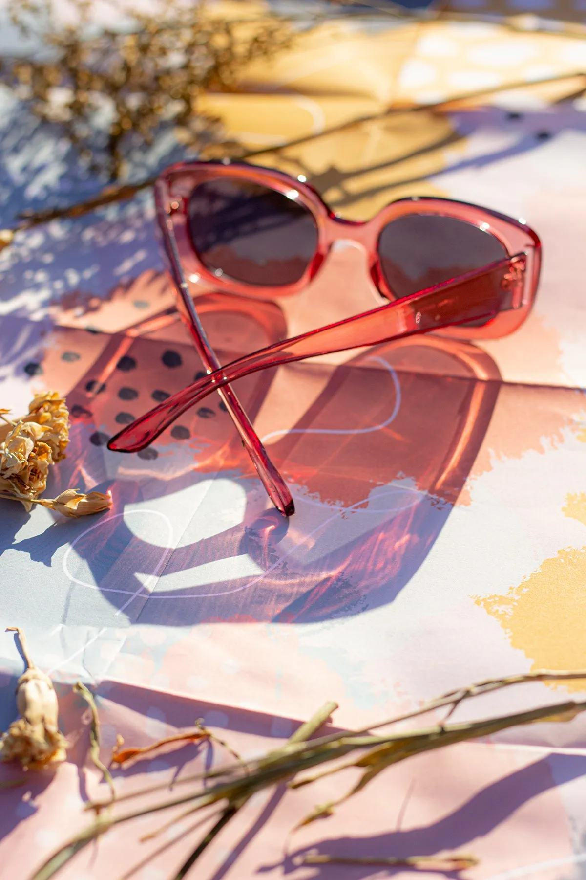 Narrow Oval Chunky Sunglasses