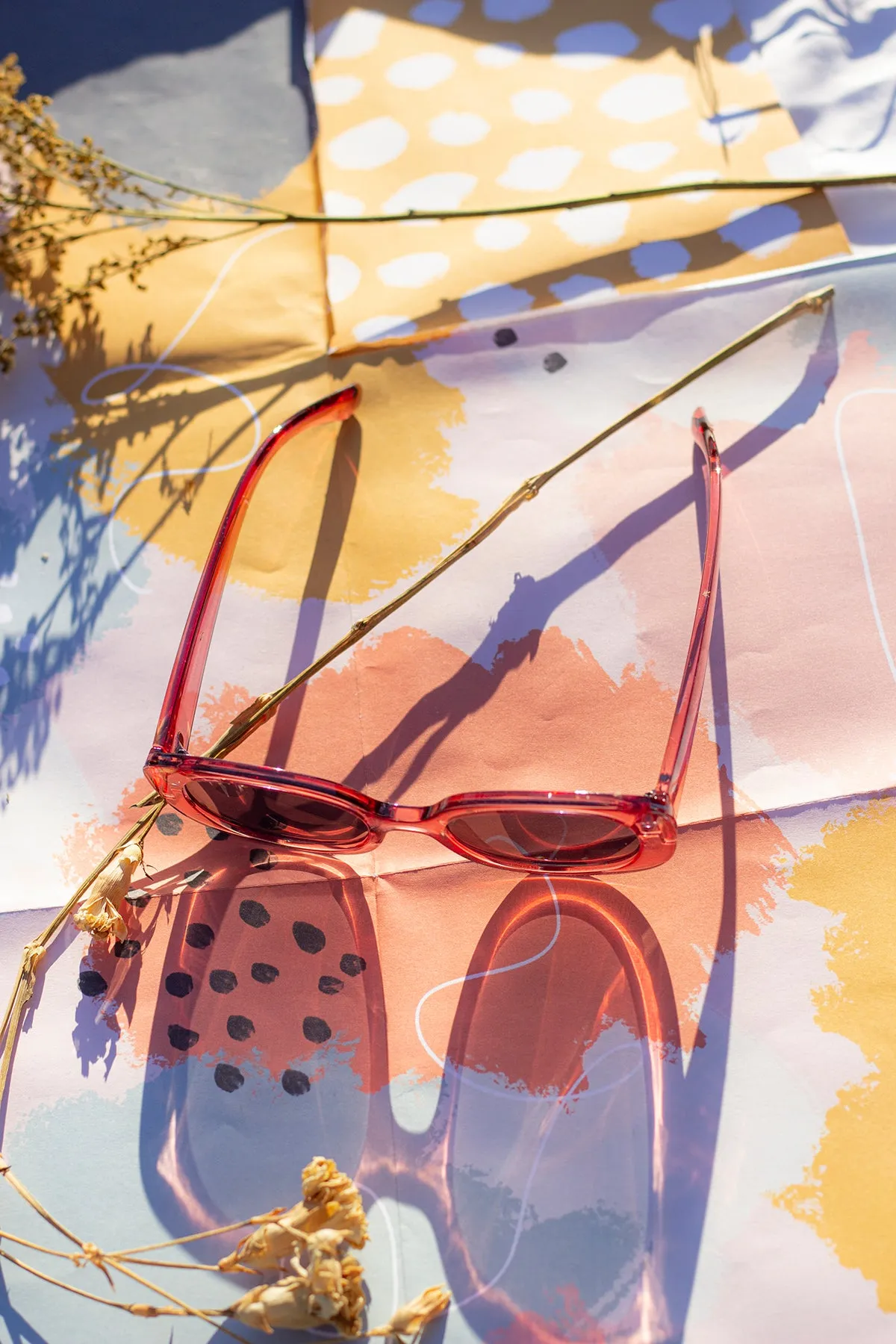Narrow Oval Chunky Sunglasses