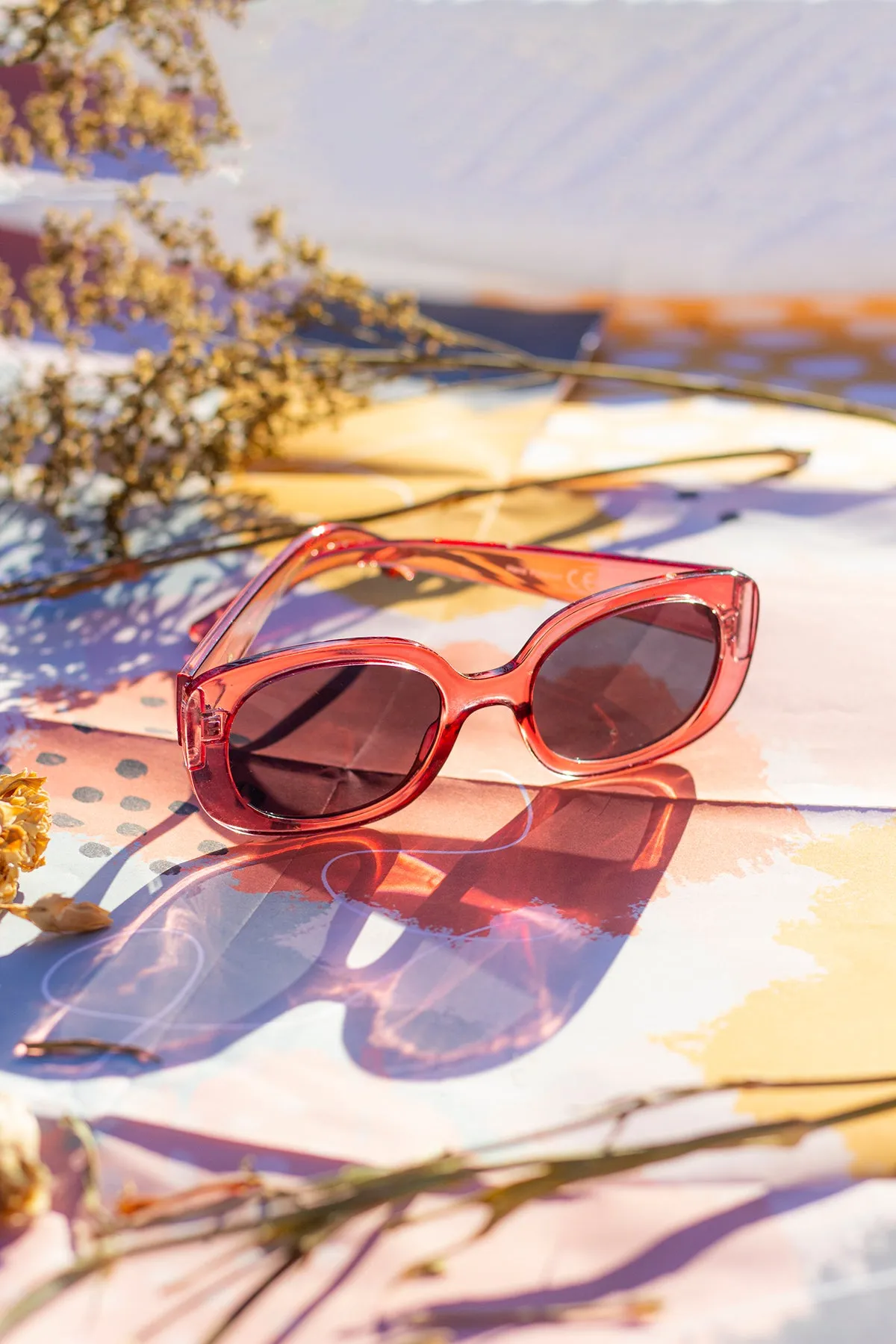Narrow Oval Chunky Sunglasses