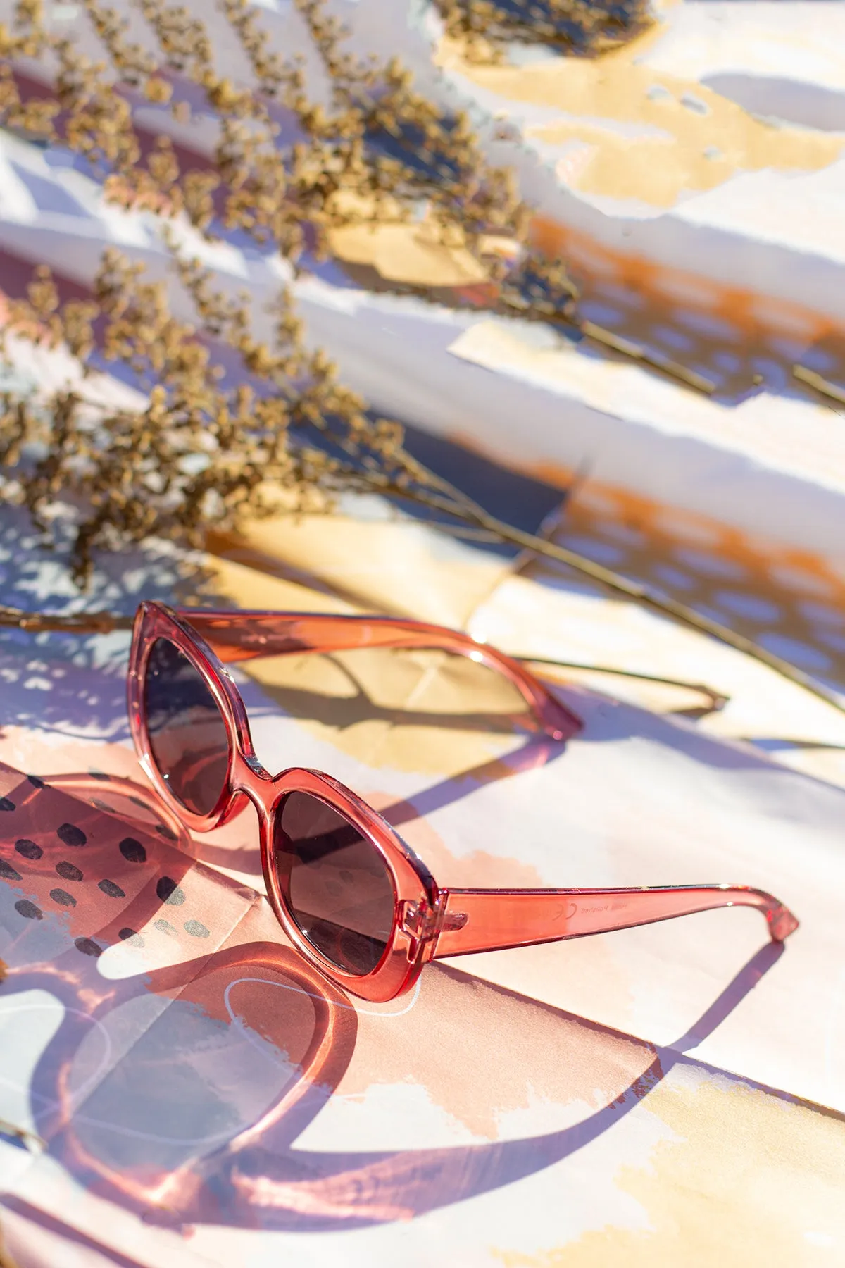 Narrow Oval Chunky Sunglasses