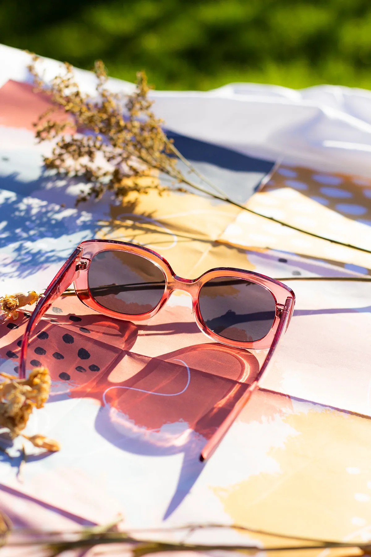 Narrow Oval Chunky Sunglasses