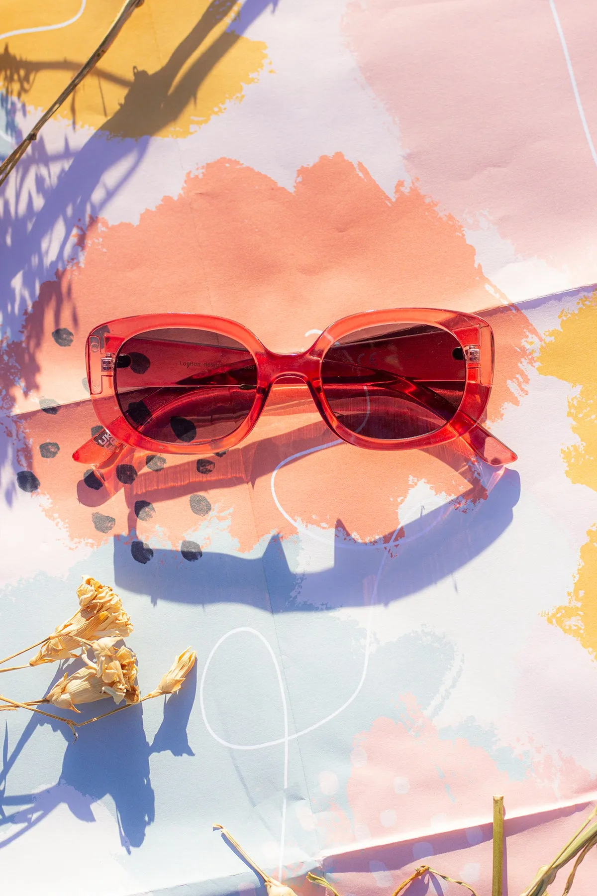 Narrow Oval Chunky Sunglasses