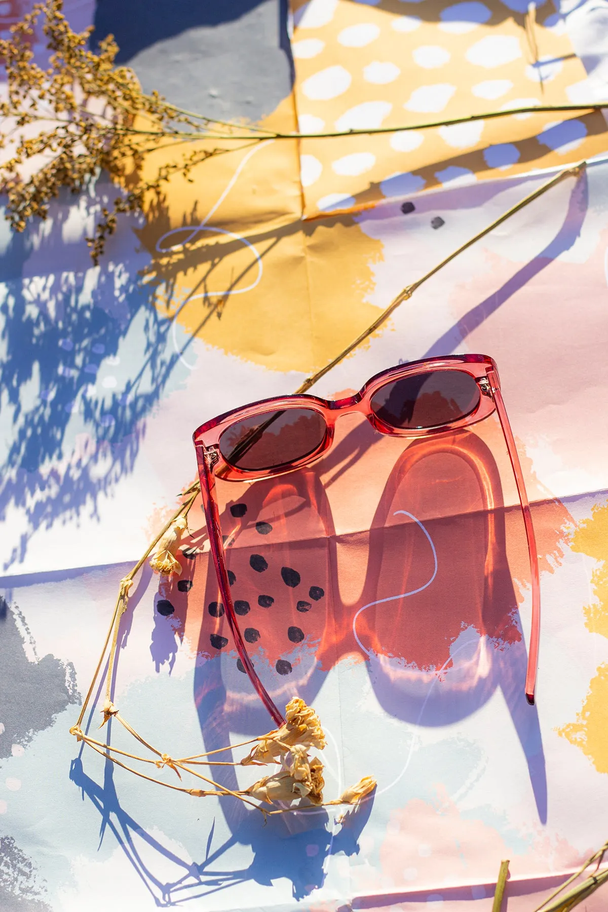 Narrow Oval Chunky Sunglasses