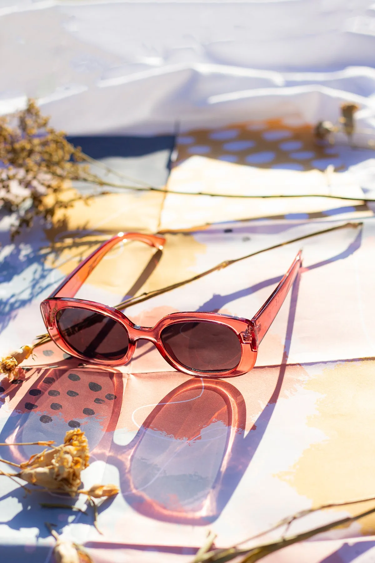 Narrow Oval Chunky Sunglasses