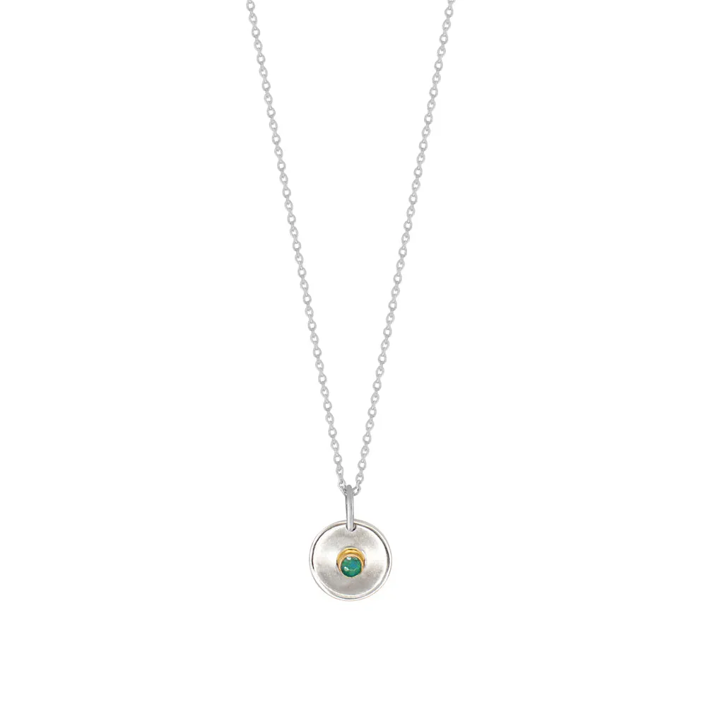 Natural Talent Birthstone Charm Necklace - May/ Emerald