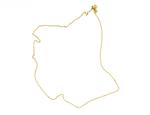 necklace / gold with 14k white gold stations very fine chain