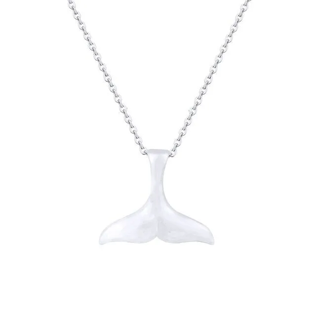 Necklace Whale Fin - Silver or Gold