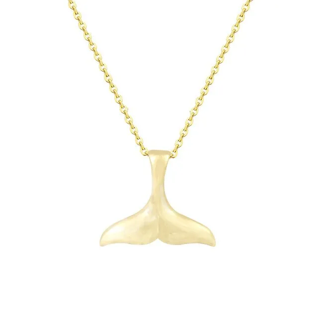 Necklace Whale Fin - Silver or Gold