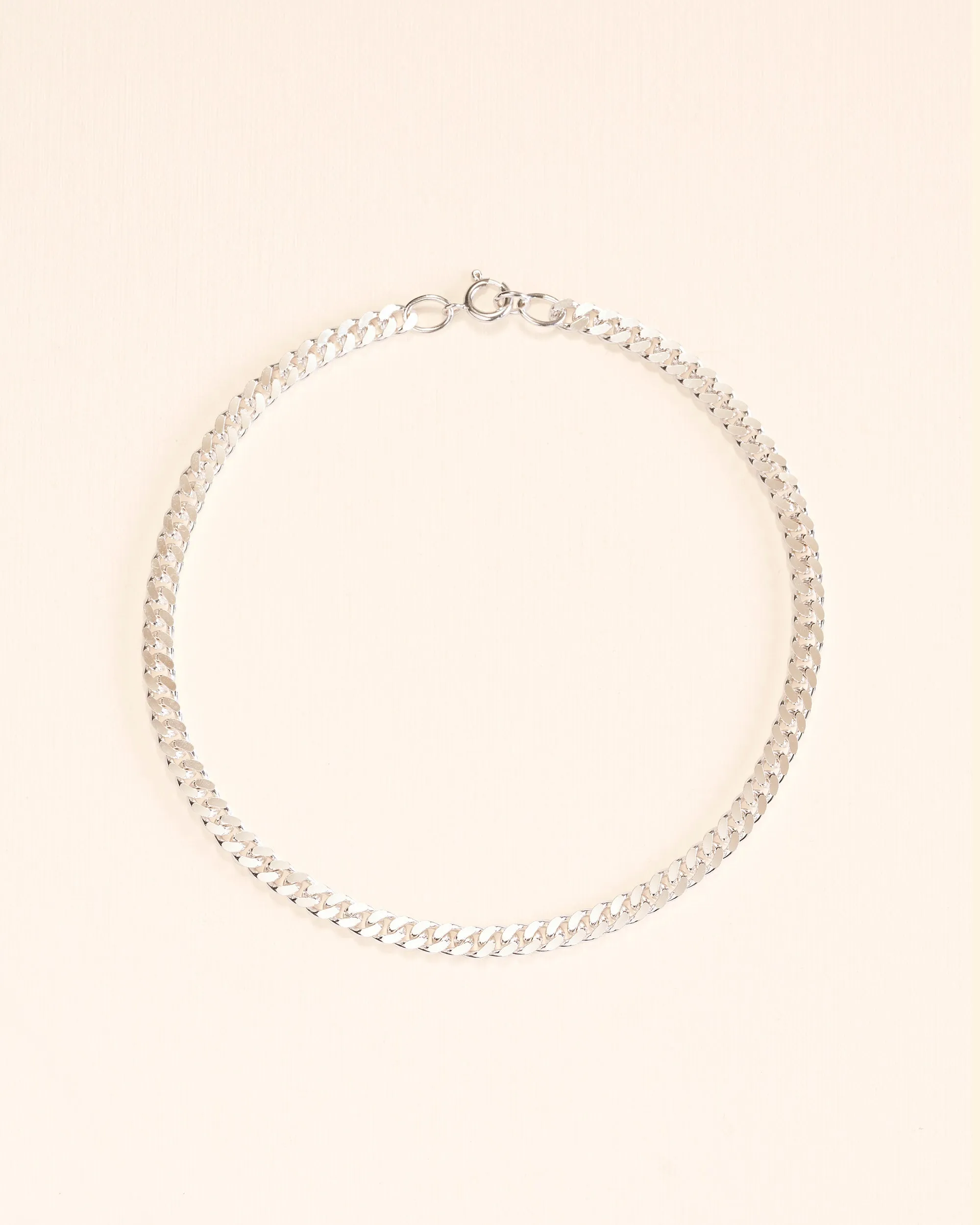 Necklace with detachable chains and T-lock in silver