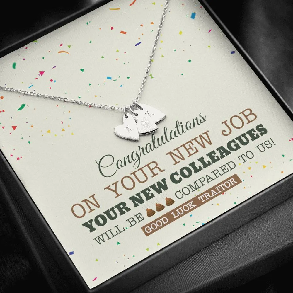 New Co-Worker Heart Charm Necklace