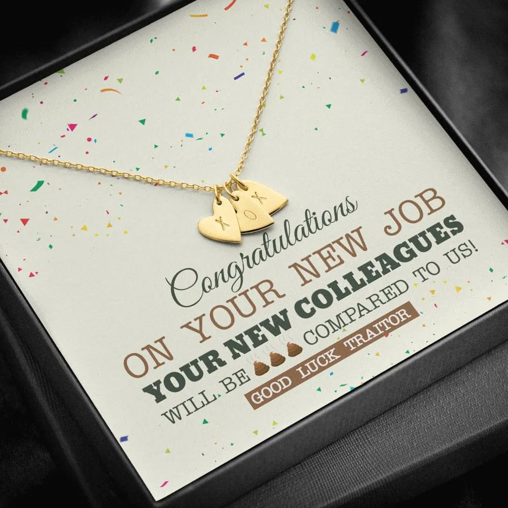 New Co-Worker Heart Charm Necklace