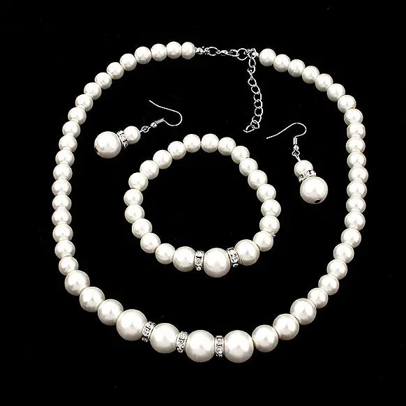 Newest Women Wedding Party Jewerly Set Simple Elegant Luxury Crystal Simulated