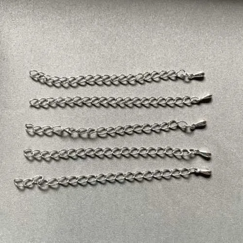 Nickel Free Extension chains Silver Plated - 10pcs