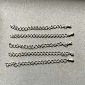 Nickel Free Extension chains Silver Plated - 10pcs