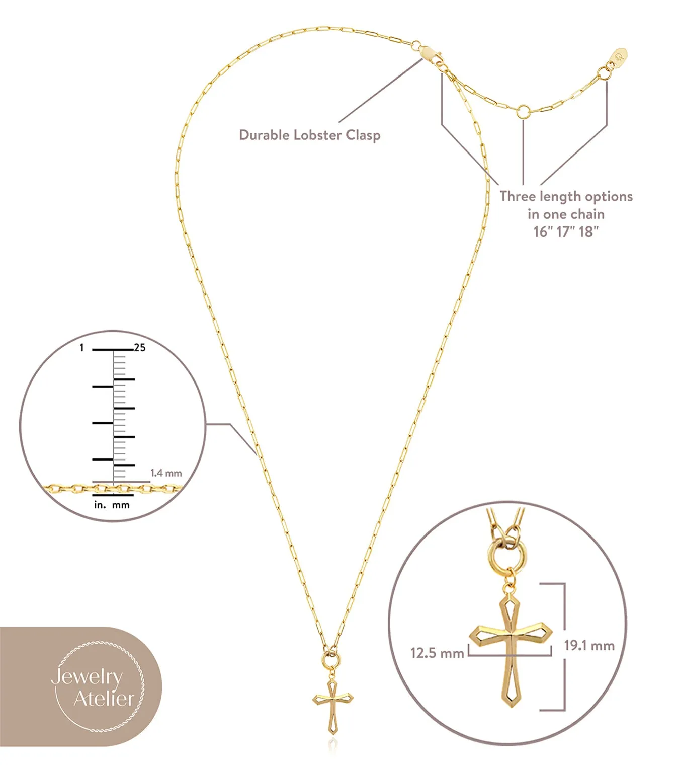 Nostalgic Cross Pendant Necklace