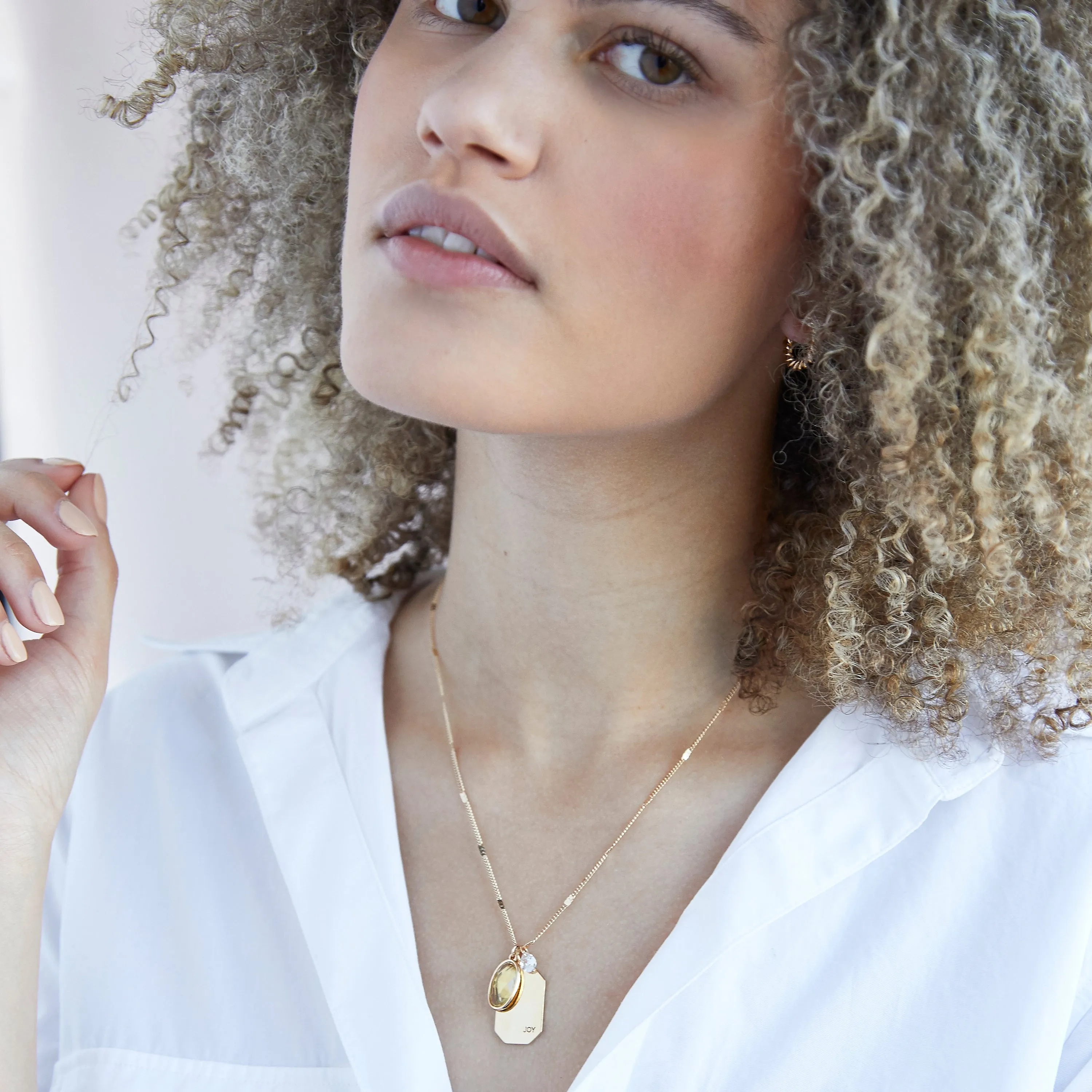November Birthstone Necklace in Gold