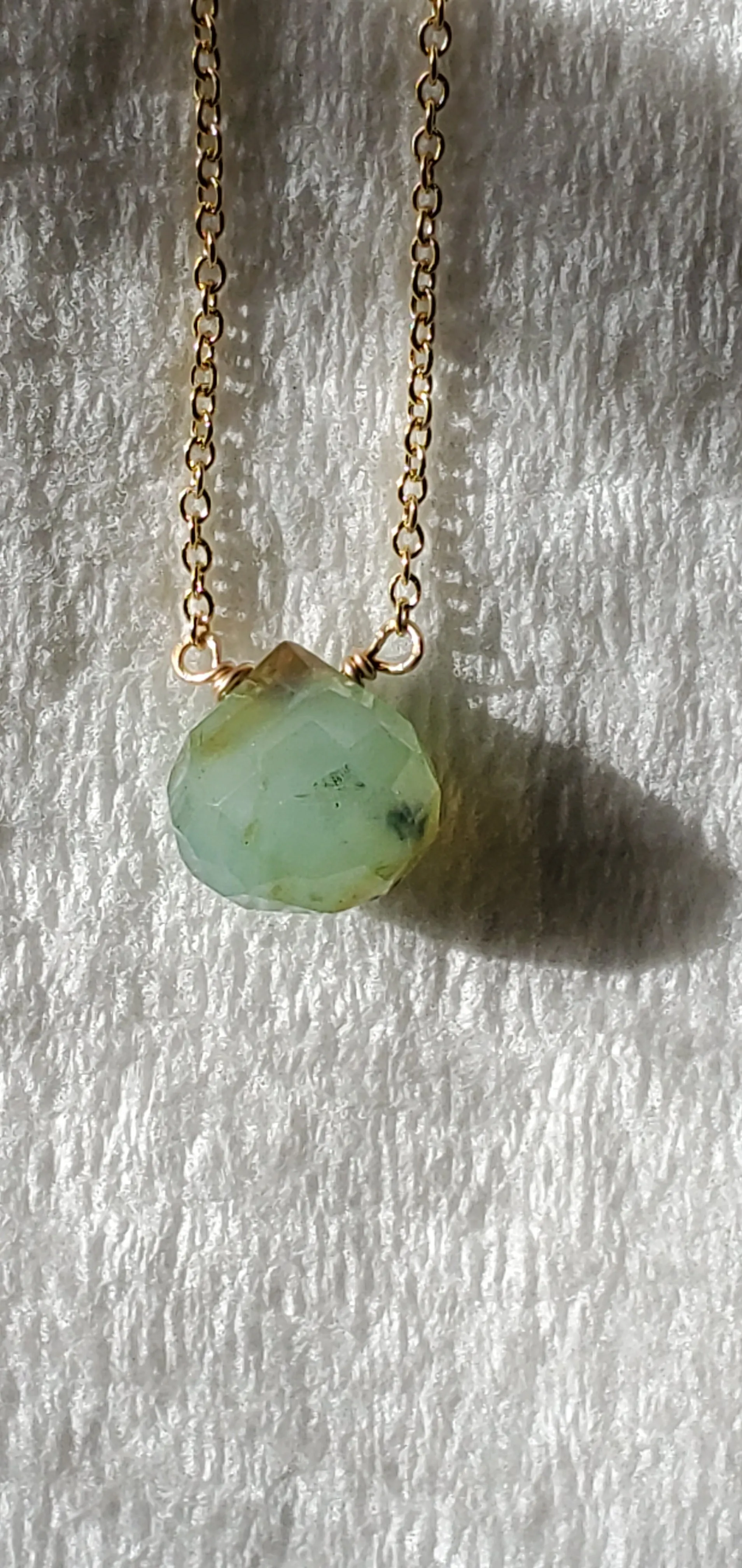 October Birthstone Gold-Filled Necklace (Opal)