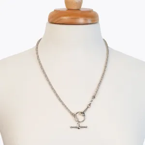 Odeza - Sterling Silver on Brass Horse Bit Toggle Necklace