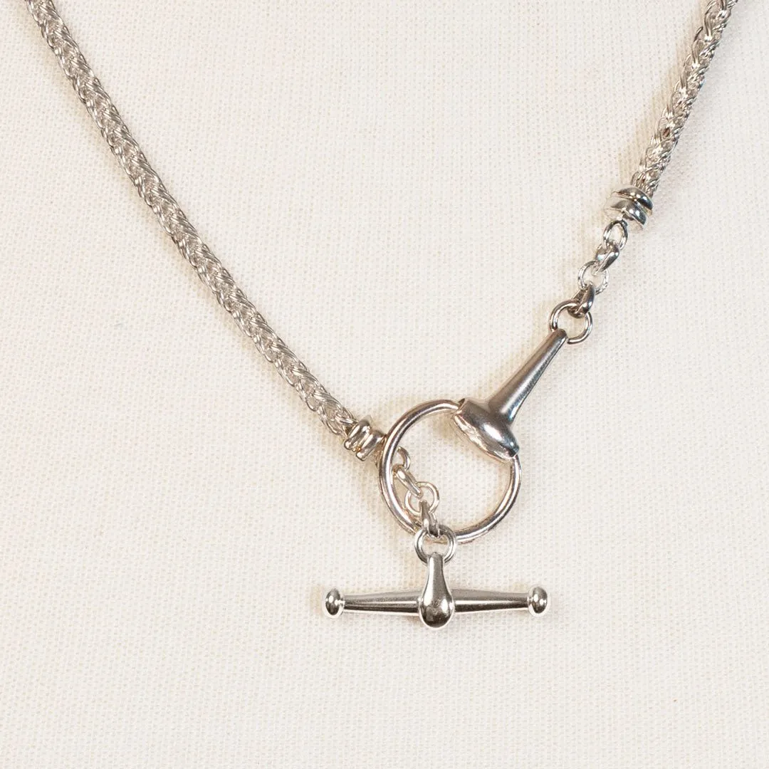 Odeza - Sterling Silver on Brass Horse Bit Toggle Necklace