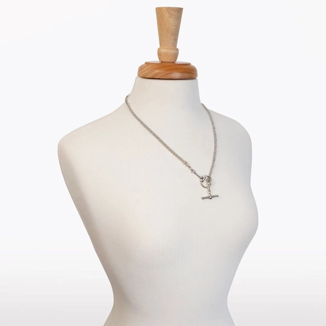 Odeza - Sterling Silver on Brass Horse Bit Toggle Necklace