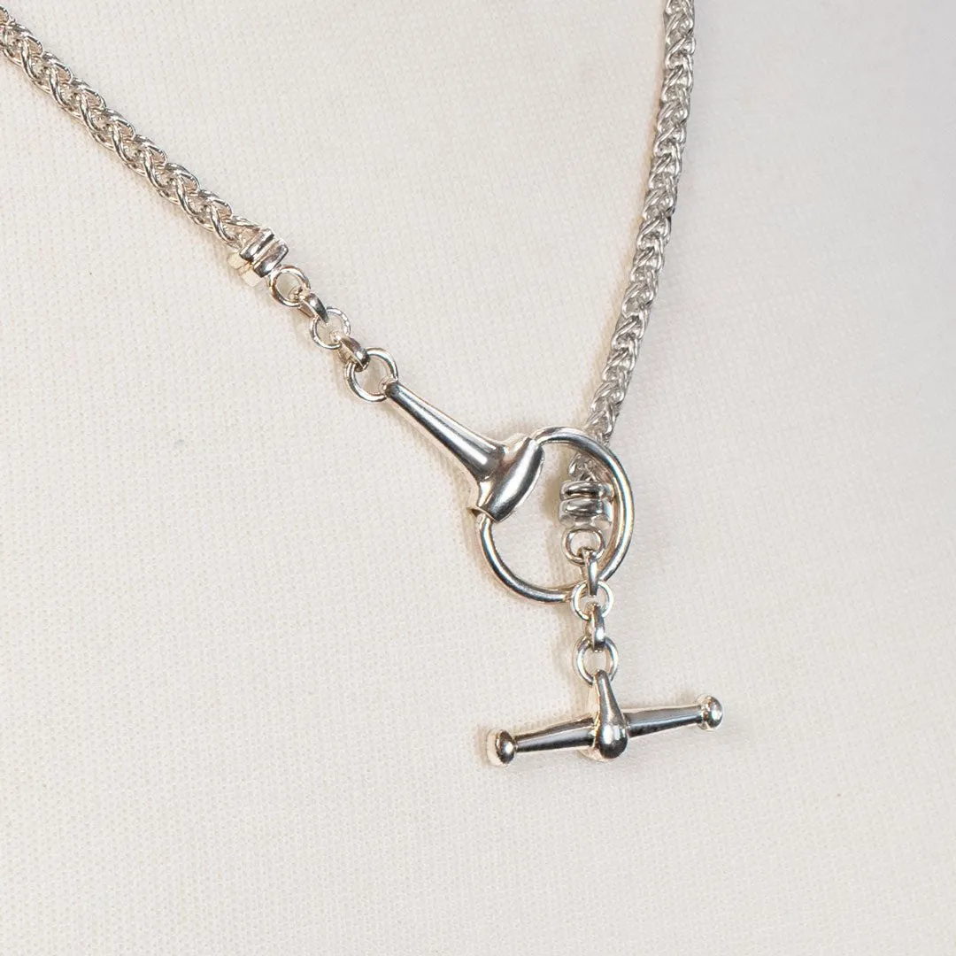 Odeza - Sterling Silver on Brass Horse Bit Toggle Necklace