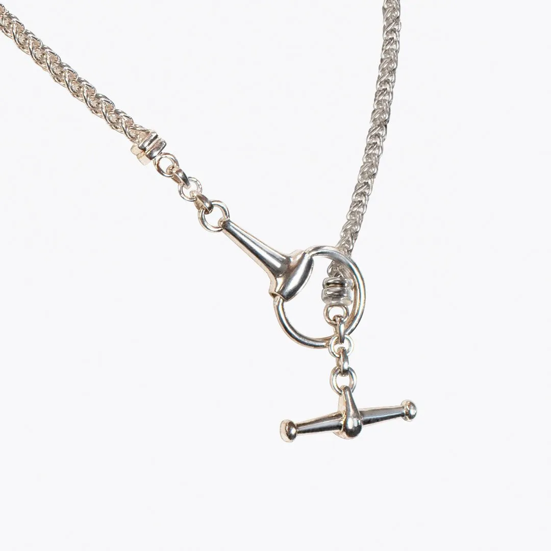 Odeza - Sterling Silver on Brass Horse Bit Toggle Necklace