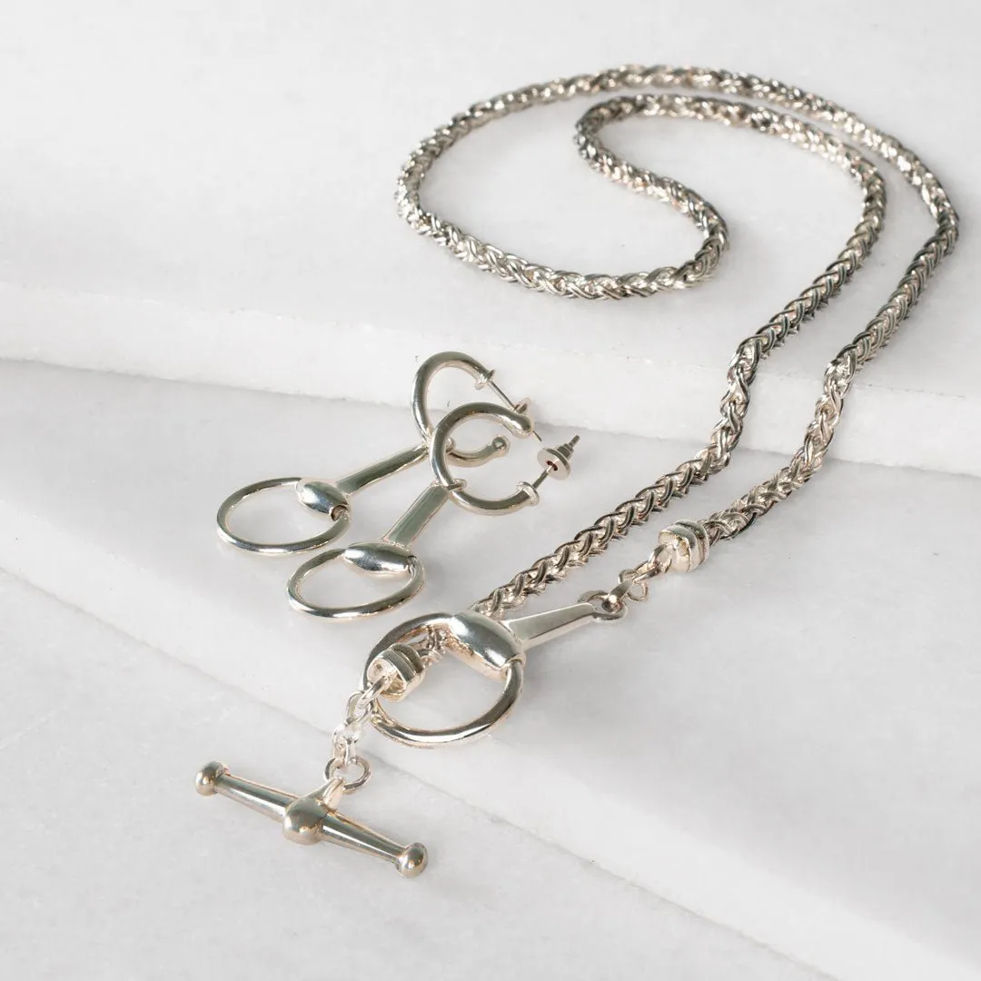 Odeza - Sterling Silver on Brass Horse Bit Toggle Necklace