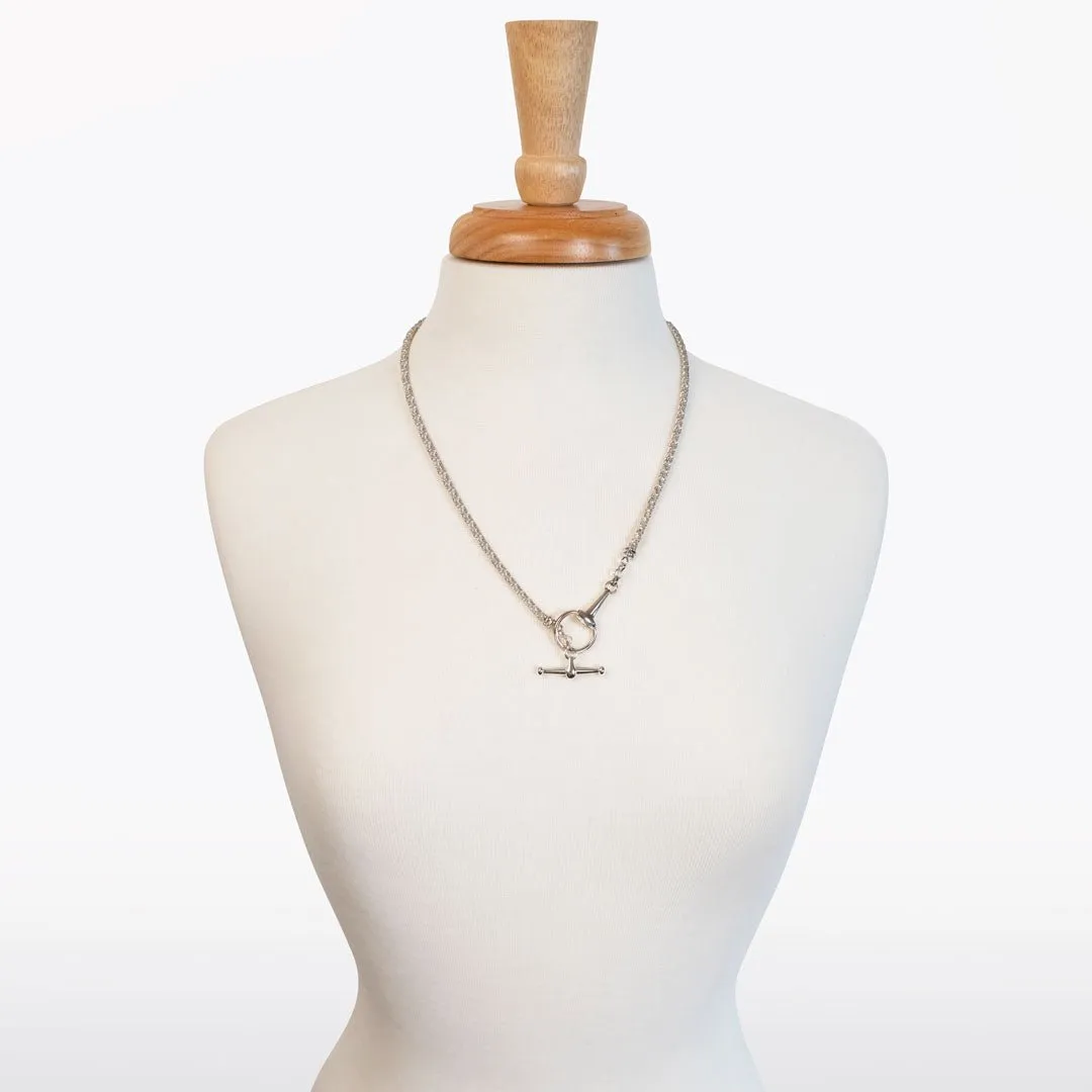 Odeza - Sterling Silver on Brass Horse Bit Toggle Necklace