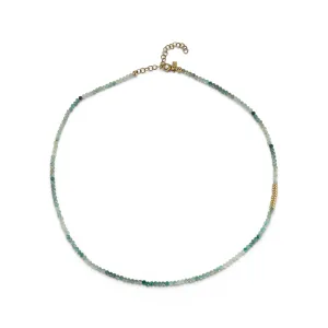 Ombré Tourmaline Birthstone Bead Necklace