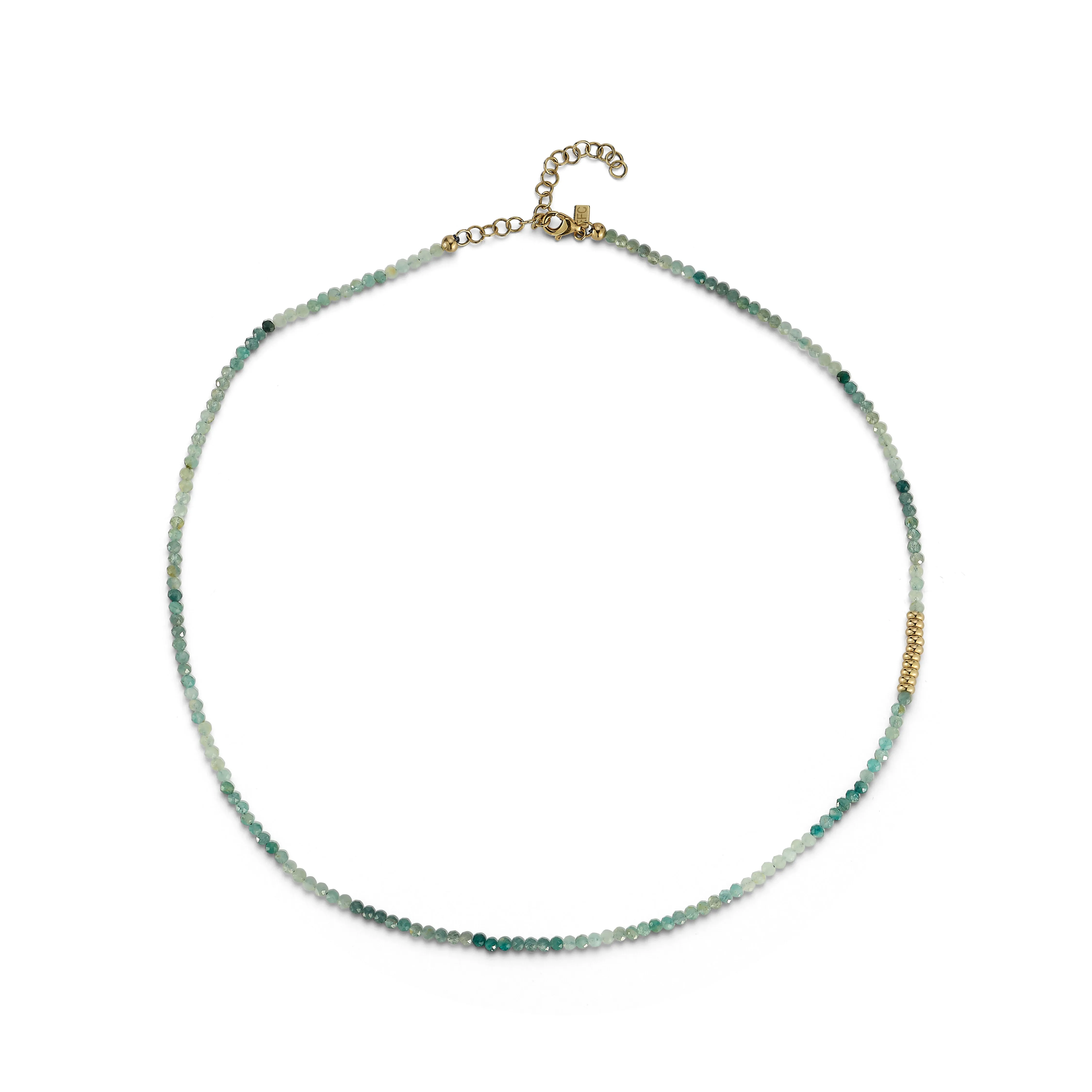 Ombré Tourmaline Birthstone Bead Necklace