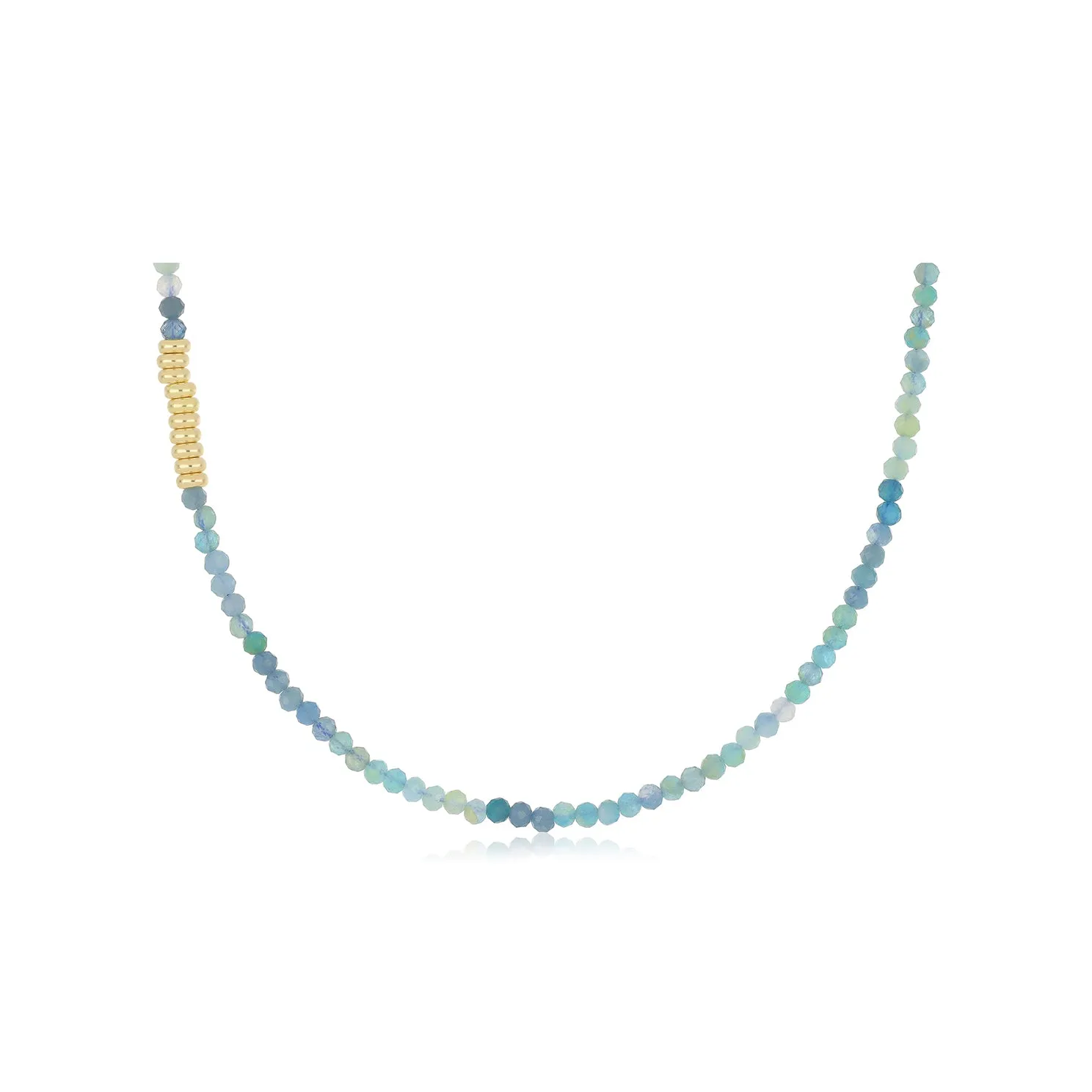 Ombré Tourmaline Birthstone Bead Necklace