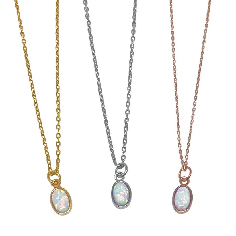 Opal Necklaces: Silver